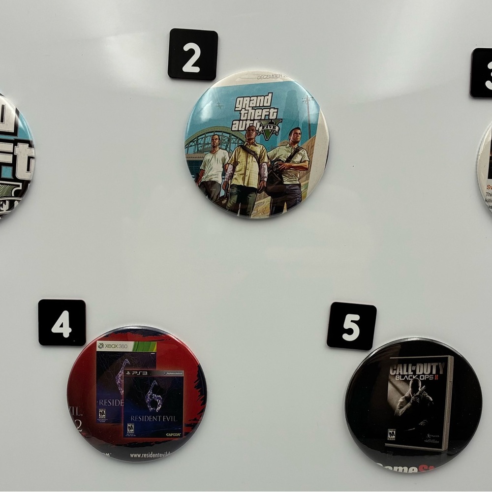 Lot Of 5 Video Game Lot. 3 Inch Fridge Magnets. From Old Game Informer Mag.